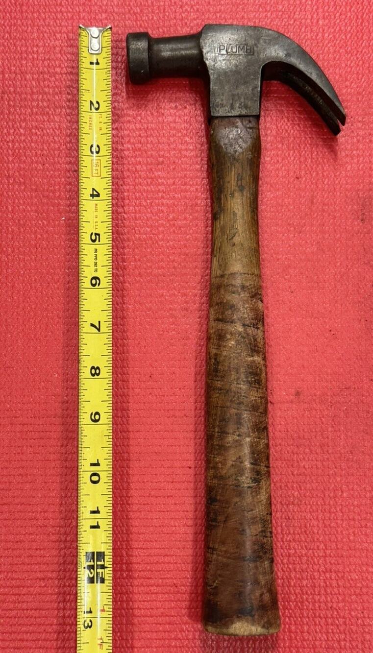 Vintage PLUMB Claw Hammer 13” Long Made In USA